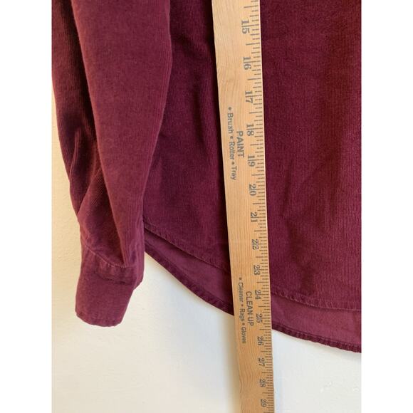 Universal Thread Women’s Shirt Button Down Long Sleeve Corduroy Burgundy - Picture 8 of 10